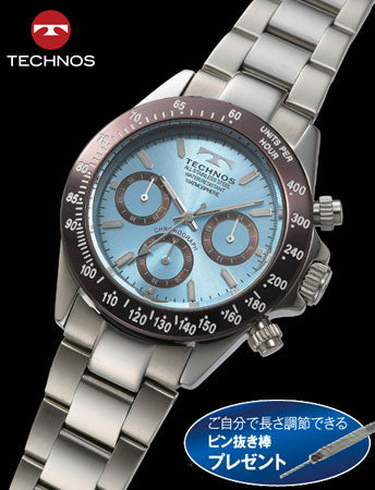 TECHNOS（テクノス）クロノグラフクールリミテッド（アイズブルー）(23-0550）[メンズ]